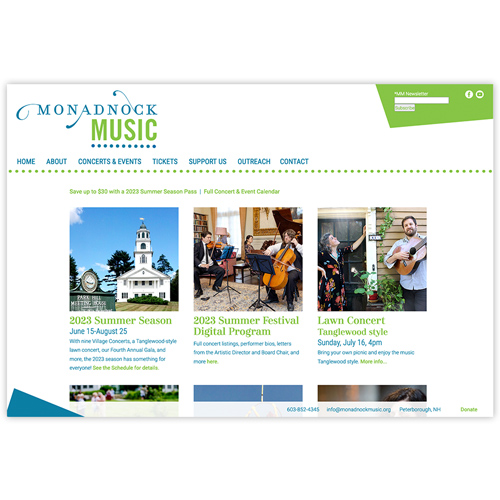 Monadnock Music website